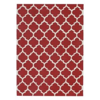 Simple Morocco Area Rug   Red (76x96)
