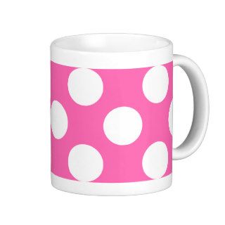 Hot Pink Polka Dots Coffee Mug