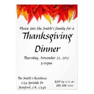 Thanksgiving Day Invitation Card