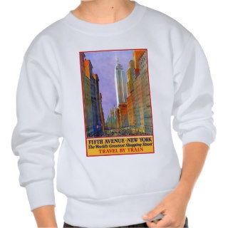 Fifth Avenue   Vintage Travel Poster New York City Sweatshirt