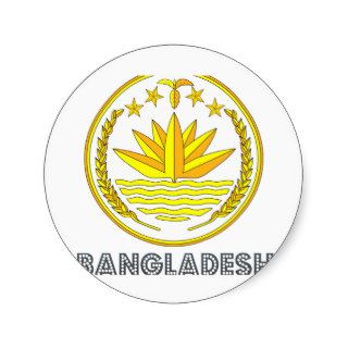 Bangladeshi Emblem Round Sticker