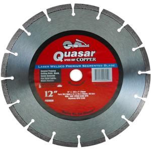 Quasar Speed Kut Copper 12 in. Laser Welded Premium Segmented Diamond Blade LM 101