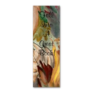 Fall Into A Great Book Autumn Leaves Painting Business Card Templates