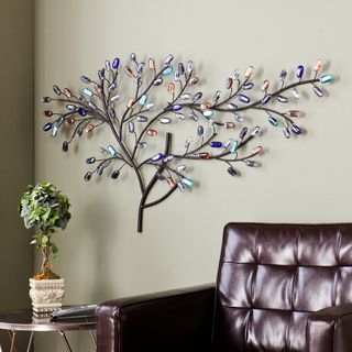Upton Home Willow Multicolor Metal/ Glass Tree Wall Sculpture Upton Home Statues & Sculptures