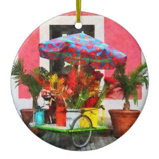 Flower Cart San Juan, Puerto Rico Ornaments