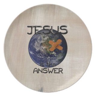 Christian Jesus is the Answer Party Plate