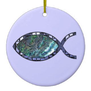 Radiant Christian Fish Symbol Ornaments
