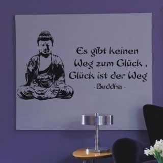 WANDTATTOO BUDDHA ZITAT SPRUCH WANDSTICKER WALLPRINT (Größe 58 x 110 cm) Nr.136 Küche & Haushalt