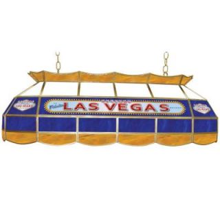 Trademark Global Las Vegas 3 Light Stained Glass Hanging Tiffany Lamp LV4000
