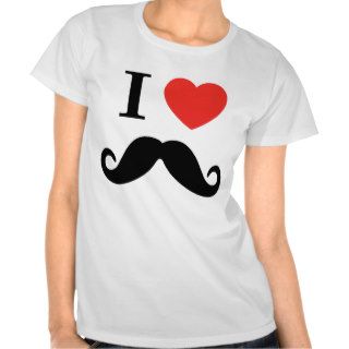 I Love Mustache Tshirts