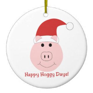 Happy Hoggy Days Christmas tree ornaments