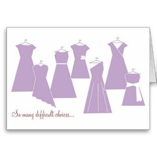 Be my Bridesmaid Card (Purple Dresses)