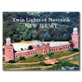 Twin Lights of Navesink, New Jersey Postcard