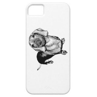 Halftone Black and White Photo Dachsund Doxie iPhone 5 Cover