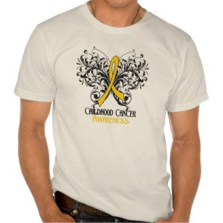 Butterfly Childhood Cancer Awareness Tshirts