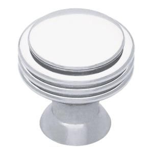 Liberty Chrome II 1 1/8 in. Ringed Cabinet Hardware Knob DISCONTINUED 88071.0