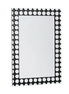 Premier Housewares Diva Wandspiegel gepunkteter Rahmen 94x137x2 cm schwarz Küche & Haushalt