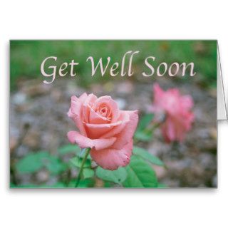 Scripture card    Get Well Soon with rose