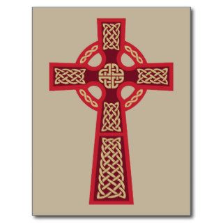 Red Celtic Cross Postcards