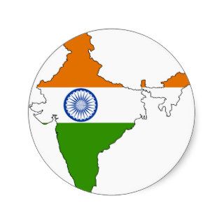 India flag map sticker