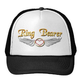 Ring Bearer Winged Heart Band Mesh Hats