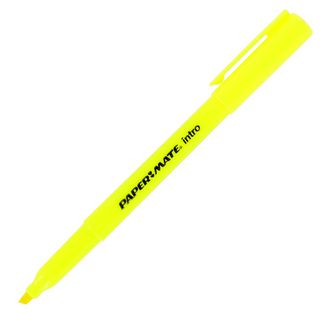 Paper Mate Intro Pocket Style Chisel Tip Highlighters (Pack of 12) Paper Mate Yellow