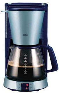 Braun KF 148 Kaffeeautomat AromaSelect Jewel Edition silber blau Küche & Haushalt