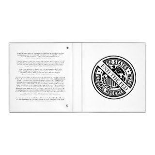 Anti Federal Reserve System Logo & Famous Quotes 3 Ring Binders