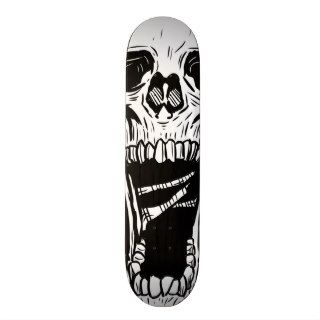 Black and White Skull Skateboard