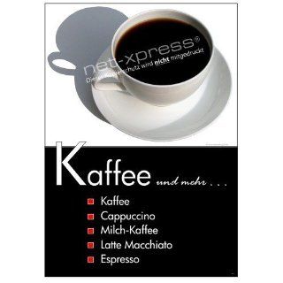 Kaffeeplakat als Werbung für Kaffeespezialitäten DIN A1 Bürobedarf & Schreibwaren