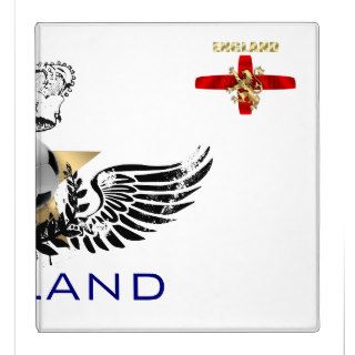 England outline logo and lion soccer gifts binder
