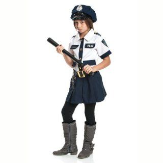 Kostümplanet® Polizistin Kostüm + extra Handschellen Polizei Kostüm Mädchen Kinder Polizeikostüm Größe 152 Spielzeug