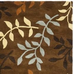 Handmade Soho Brown/Multi New Zealand Wool Area Rug (7'6" x 9'6") Safavieh 7x9   10x14 Rugs
