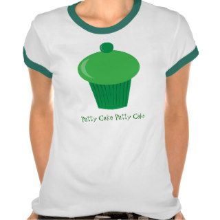 Cute St. Patrick's Day Patty Cake Green Cupcake Tshirts