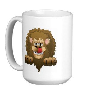 Hungry Lion Cartoon Coffee Mugs
