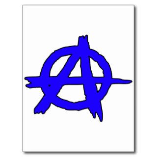Circle A Anarchy Symbol Anarchist Anarchism Postcards