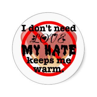 I don't need love round stickers