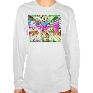 Colorful Music Notes Tees
