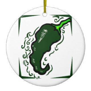 Jagged green pepper green frame.png christmas tree ornaments