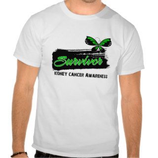Tattoo Butterfly (Green) Kidney Cancer Survivor Shirt