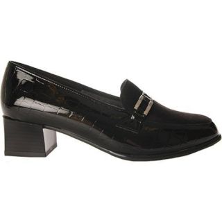 Women's Ara Lyon 42077 Black Faux Croco/Suede Ara Heels