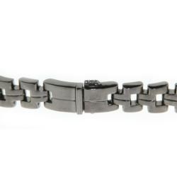 Sterling Silver Men's 1 1/2ct TDW Black Diamond Bracelet Men's Bracelets