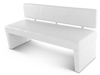 SAM® Sitzbank Selena 164 cm in weiß komplett bezogen angenehme Polsterung pflegeleicht teilzerlegt Auslieferung durch Paketdienst Küche & Haushalt
