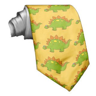 Cute dinosaur   stegosaurus custom tie