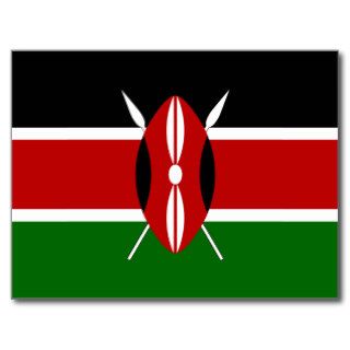 Kenya Flag Postcard