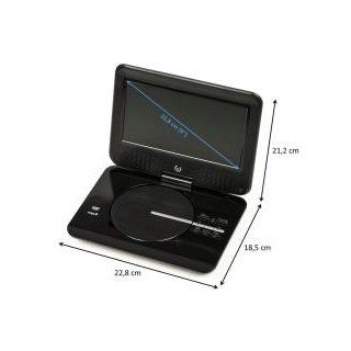 Dual DVD P 905 Tragbarer DVD Player (22,9 cm (9 Zoll) LCD Monitor, DVB T Tuner, USB Anschluss) schwarz Heimkino, TV & Video