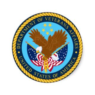 Department of Veterans Affairs Round Stickers