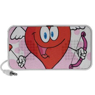 Happy Heart Cupid With A Bow And Arrow PC Speakers