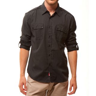 191 Unlimited Men's Black Slim Fit Woven Shirt 191 Unlimited Casual Shirts