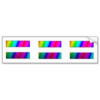 Equal.  Period.  THREE rainbow equality stickers. Bumper Stickers